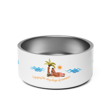 Load image into Gallery viewer, Enjoying the Dog Days of Summer Water Bowl - Stainless Steel