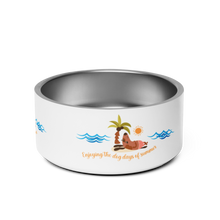 Load image into Gallery viewer, Enjoying the Dog Days of Summer Water Bowl - Stainless Steel
