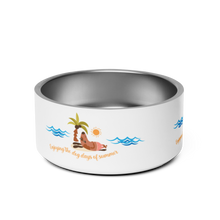Load image into Gallery viewer, Enjoying the Dog Days of Summer Water Bowl - Stainless Steel