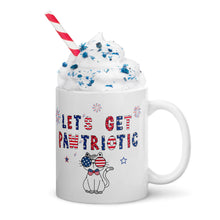 Load image into Gallery viewer, Let's Get Pawtriotic Cat Coffee Mug