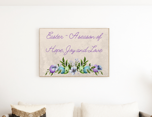 Easter Season Purple Garland Art Print