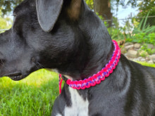 Load image into Gallery viewer, Handmade Paracord Dog Collar - Cobra Knot Weave