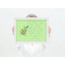 Load image into Gallery viewer, Bible Verse Art Print Ecclesiastes 4:12 Love Marriage 8x10 UNFRAMED