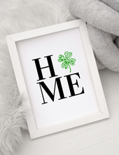 Load image into Gallery viewer, HOME Sign - Cloverleaf Shaped Paw Prints (Portrait)