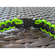 Load image into Gallery viewer, Neon Green &amp; Black Handmade Paracord Dog Collar
