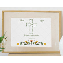 Load image into Gallery viewer, Bible Verse Art Print 1 Corinthians 13:13 Cross 8x10 UNFRAMED