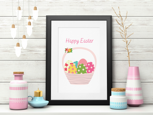 Happy Easter Home Sign Art Print