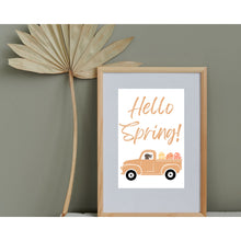 Load image into Gallery viewer, Farm House Truck Art Prints Hello Spring Welcome Wall Sign Decor Easter Eggs