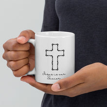 Load image into Gallery viewer, Jesus Is Our Savior Coffee Mug 11 Oz Black Cross