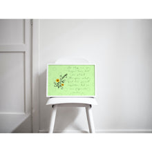 Load image into Gallery viewer, Wall Art Prints Bible Verse Ecclesiastes 4:12 Love Marriage Green Flower Sprig