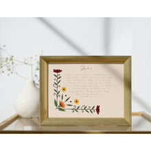 Load image into Gallery viewer, 1 Corinthians 13:4-7 Bible Verse Prints Love Is Patient Kind Flowers Foliage