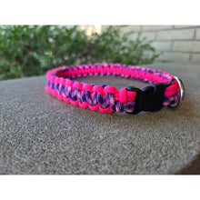 Load image into Gallery viewer, Purplicious &amp; Pink Handmade Paracord Dog Collar