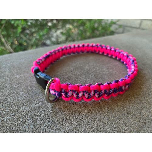 Purplicious & Pink Handmade Paracord Dog Collar