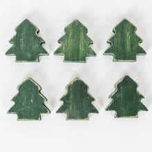 Load image into Gallery viewer, Set of 6 Chunky Wood Shape Fridge Magnets