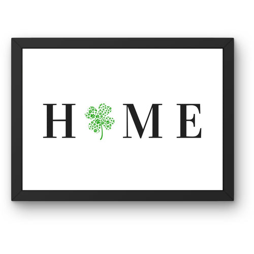 Shamrock Paw Print HOME Sign Wall Art St Patricks Day Decor Green Cloverleaf