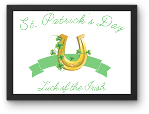 Luck of the Irish Home Sign (Horseshoe & Cloverleaf)
