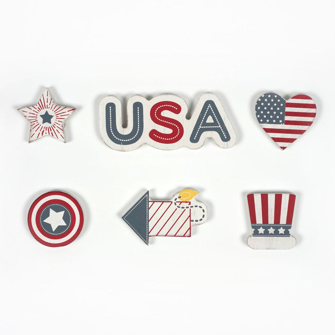 Americana Refrigerator Magnets - Set of 6