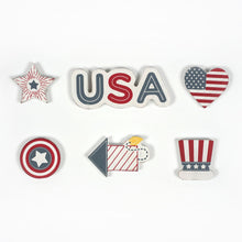 Load image into Gallery viewer, Set of 6 Chunky Wood Shape Fridge Magnets