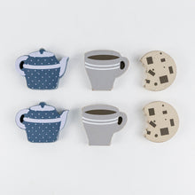 Load image into Gallery viewer, Set of 6 Chunky Wood Shape Fridge Magnets