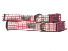 Load image into Gallery viewer, Checkered Plaid  – Organic Cotton Dog Collar
