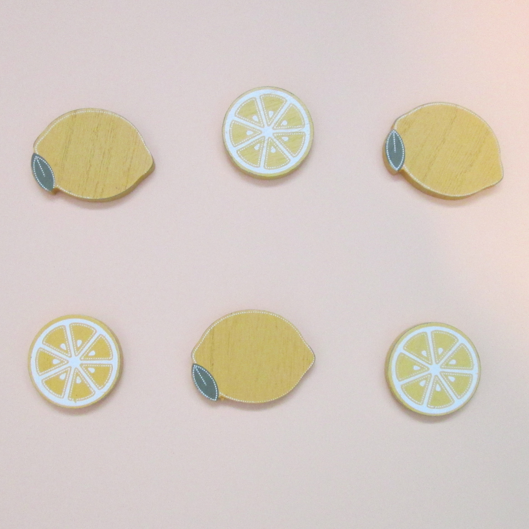 Lemon Fridge Magnets - Set of 6