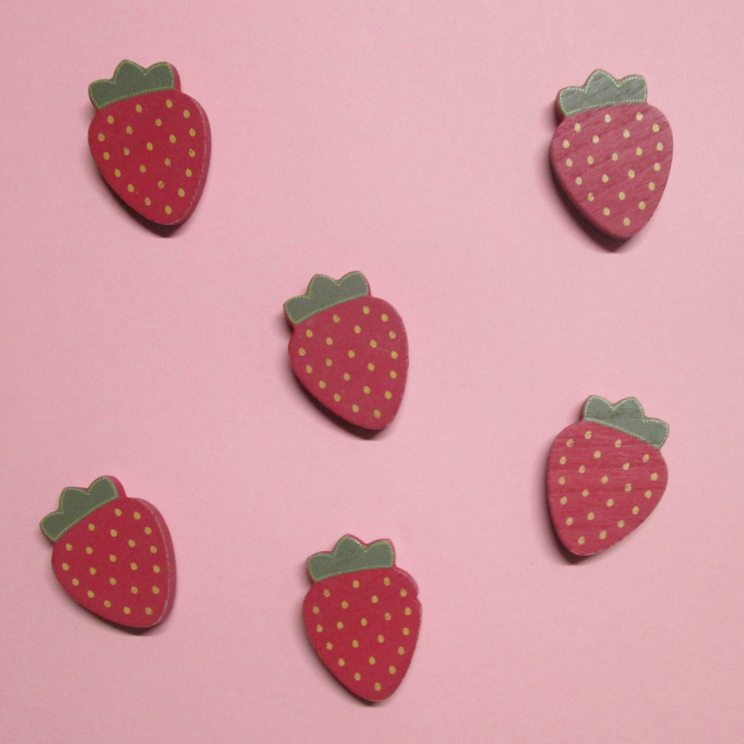 Strawberry Refrigerator Magnets - Set of 6