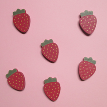 Load image into Gallery viewer, Strawberry Refrigerator Magnets - Set of 6