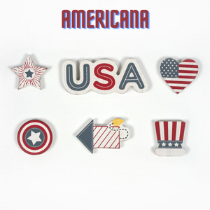 Americana Refrigerator Magnets - Set of 6