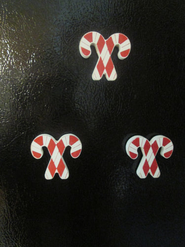 Candy Cane Refrigerator Magnets - Set of 6