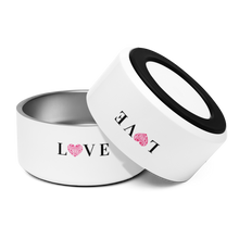 Load image into Gallery viewer, Love Paw Print Heart Pet Bowl 32 Oz Stainless Steel