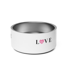 Load image into Gallery viewer, Love Paw Print Heart Pet Bowl 32 Oz Stainless Steel