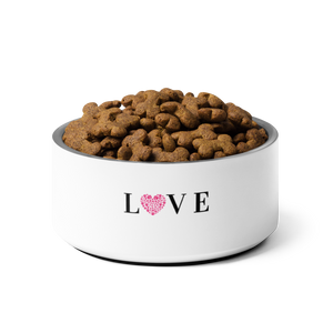 Love Paw Print Heart Pet Bowl 32 Oz Stainless Steel