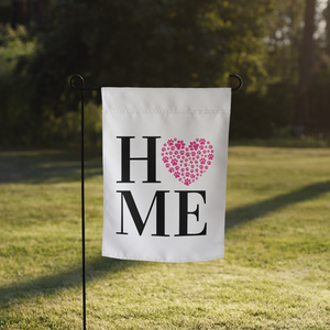 Pink Paw Print Heart HOME Outdoor Garden Welcome Flag Dog Cat Pet Lover