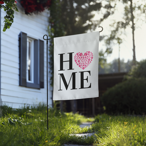 Pink Paw Print Heart HOME Outdoor Garden Welcome Flag Dog Cat Pet Lover