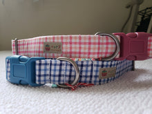 Load image into Gallery viewer, Checkered Plaid  – Organic Cotton Dog Collar