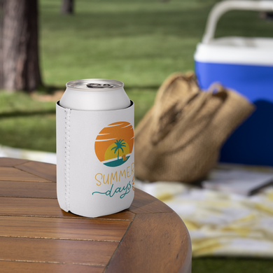 Summer Days Beach Dog Can Koozie - Insulated Can Cooler