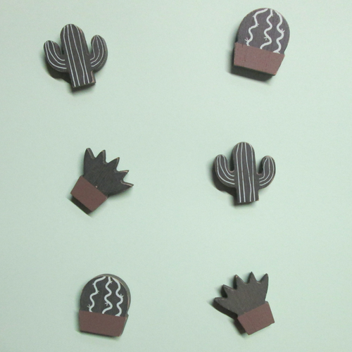 Cactus Refrigerator Magnets - Set of 6