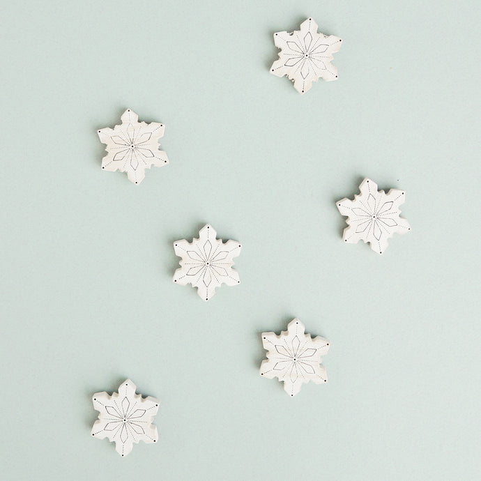 Snowflake Fridge Magnets - Set of 6