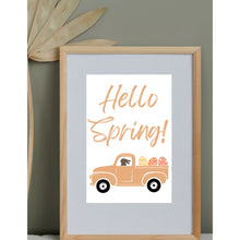 Load image into Gallery viewer, Farm House Truck Art Prints Hello Spring Welcome Wall Sign Decor Easter Eggs