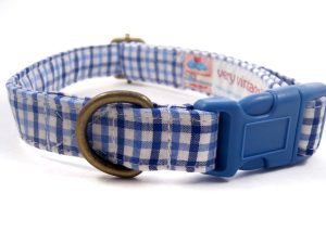 Checkered Plaid  – Organic Cotton Dog Collar