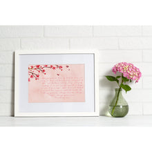 Load image into Gallery viewer, Bible Verse Art Print 1 Corinthians 13:4-7 Love Is Patient 8x10 UNFRAMED