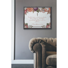 Load image into Gallery viewer, Bible Verse Art Prints 1 Corinthians 13:13 Faith Hope Love Purple Orange Foliage