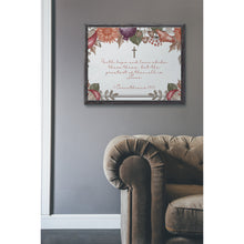 Load image into Gallery viewer, Bible Verse Art Prints 1 Corinthians 13:13 Faith Hope Love Purple Orange Foliage