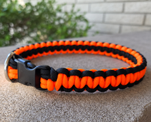Load image into Gallery viewer, Handmade Paracord Dog Collar - Cobra Knot Weave