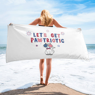 Let's Get Pawtriotic Beach Towel