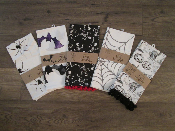 Spooky Halloween Flour Sack Tea Towels