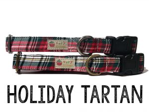 Holiday Tartan- Organic Cotton Dog Collar