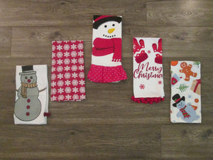 Jolly Christmas Flour Sack Tea Towels