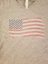 Load image into Gallery viewer, Patriotic Paw Print Flag T-Shirt