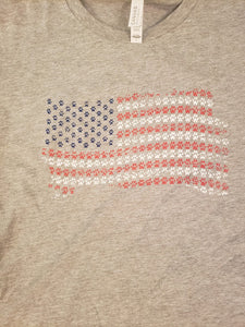 Patriotic Paw Print Flag T-Shirt